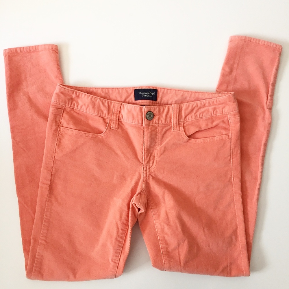 American Eagle Coral Stretch Corduroy Jeggings